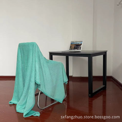 fashion soft solid embroidery logo flannel fleece blanket